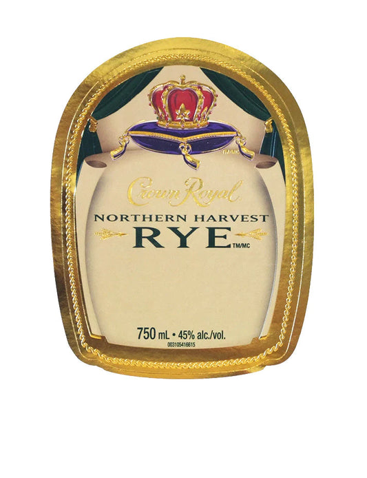 750ml Crown Royal Northern Harvest Rye Label