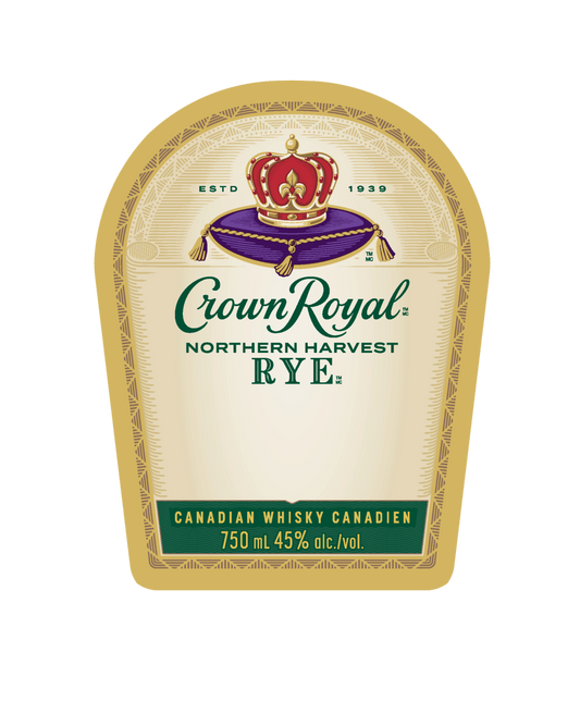 750ml Crown Royal Northern Harvest Rye Label